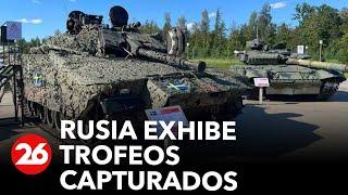 Rusia exhibe trofeos capturados a fuerzas occidentales en Ucrania