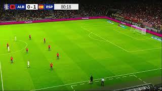 Albania vs Spain  UEFA Euro Cup 2024  eFootball Pes 21 Gameplay PLSL 94