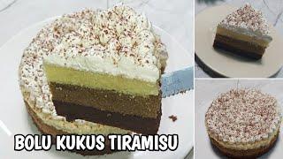 CARA MUDAH MEMBUAT BOLU KUKUS TIRAMISU EMPUK LEMBUT DAN ENAK BANGET