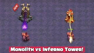 Monolith vs Inferno Tower TH16  Clash of Clans