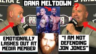 Dana White Has EMOTIONAL MELTDOWN As Pereira Moves Above Jones P4P? Jones Has Dirt On Dana?
