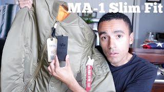 Alpha Industries MA-1 Slim Fit Bomber Jacket  Unboxing