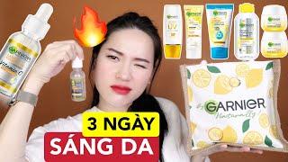 Review BỘ VITAMIN C GARNIER  BẬT TÔNG SÁNG DA SAU 3 NGÀY⁉️ BỚT ẢO 