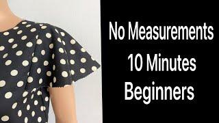 Sewing tips for sleeves without any measurements done in 10 minutes