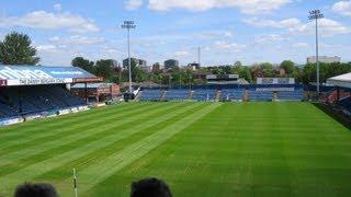 Time-lapse of mowing the pitch at Stockport Football ground during Beer Festival 2013.