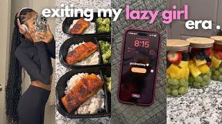weekly vlog exiting my lazy girl era  meal prepping gym college finals week + more
