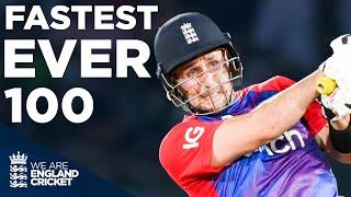 Liam Livingstone Smashes Englands Fastest EVER T20I 100 Off Just 42 Balls  England v Pakistan 2021
