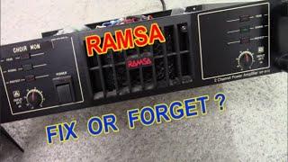 Ramsa PA amplifier repair attempt of dead channel