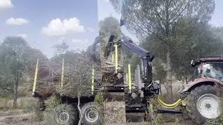 PALMS HMWD 3.2 L Forestry trailer with X100 crane