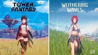 Tower of Fantasy VS Wuthering Waves - Details and Physics Comparison