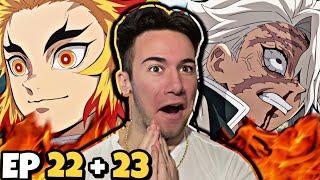 THE HASHIRA ARE HERE  DEMON SLAYER - Episode 22 AND 23 REACTION