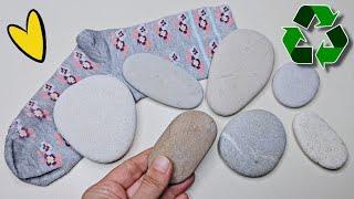 The Cutest Idea Made with Socks and Large Pebbles ️ 