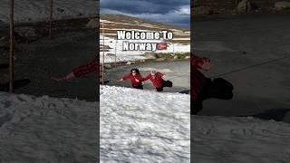 Summer Snow in Norway Crazy Jumping in Snow 