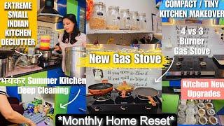 WHOLE KITCHEN Declutter  Kitchen Upgrade  Affordable New Glass top gas stove #clean #borosil #ad