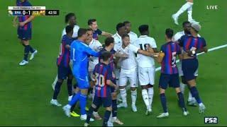 Vinicius Jr dribbles past everyone vs Barcelona & ends with a fight