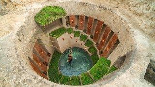 Build the Most amazing Secret ancient underground deep pool with secret Underground Tunnel House