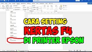 cara setting ukuran kertas f4 di printer epson SEMUA TIPE