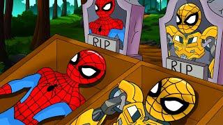 Ghost-Spider... Please Stop..Spider into TRANSFORMERS - Marvels Spidey Amazing Friends Animation