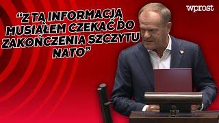 Premier NAGLE wszedł na mównicę Tusk do posłów PiS-u ZGADZAM SIĘ z wami w jednym