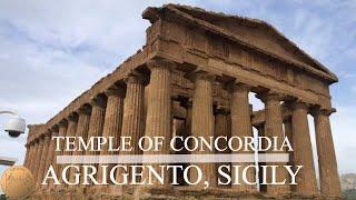 Temple of Concordia Agrigento Sicily  Valley of the Temples  4K