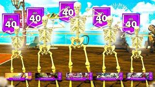 5 LEVEL 40 SKELETONS TAKEOVER THE PARK ON NBA2K22 WE BROKE THE GAME