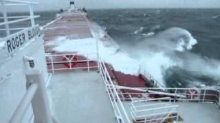 Great Lakes Freighter Roger Blough in Heavy Seas on Lake Superior