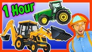 Colors Song Nursery Rhymes Learn to Count for Toddlers– Tractor Backhoe Collection for kids–1 Hour