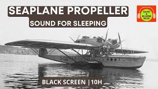 SEAPLANE PROPELLER SOUND EFFECT FOR SLEEPING  BROWN NOISE FOR RELAXING #blackscreen #10hours ️ 