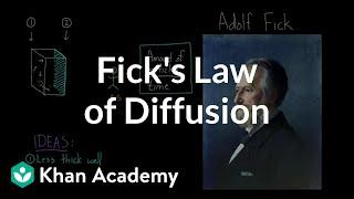 Ficks law of diffusion  Respiratory system physiology  NCLEX-RN  Khan Academy