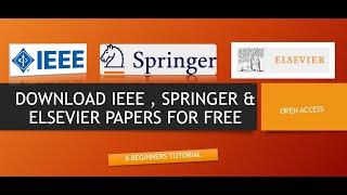 DOWNLOAD IEEE  SPRINGER & ELSEVIER PAPERS FOR FREE  OPEN ACCESS  USEFUL FOR SEMINAR & PROJECT