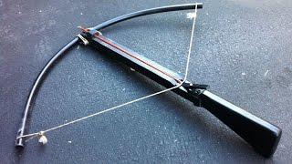The Best homemade crossbow youll ever find Goes through plywood
