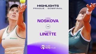 Linda Noskova vs. Magda Linette  2024 Prague Semifinal  WTA Match Highlights