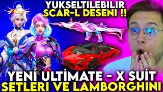 YENİ GALADRİA ULTİMATE VE X SUİT SETLERİ YÜKSELTİLEBİLİR SCAR-L LAMBORGHİNİ DESENLERİ PUBG Mobile