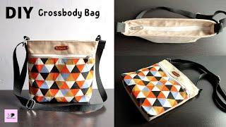 Easy Crossbody Bag Tutorial  Recessed Zipper Tutorial  Crossbody bag tutorial