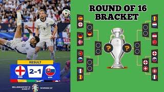 England 󠁧󠁢󠁥󠁮󠁧󠁿 2 vs 1  Slovakia  EURO 2024 Round of 16 Results and Fixtures Update today