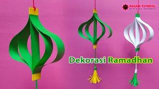 Membuat Dekorasi Bulan Ramadhan  Dekorasi Idul Fitri dari Kertas Origami - DIY Ramadhan Decoration