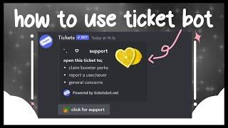  How to use the ticket bot discord tutorial