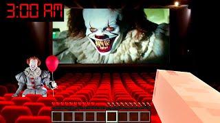 NE JAMAIS REGARDER ÇA LE CLOWN AU CINÉMA A 3H00 DU MATIN SUR MINECRAFT  Le Film dHorreur Mort 