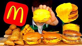 ASMR 맥도날드 트리플 치즈버거  치즈스틱 치즈볼 애플파이 치즈소스 찍먹방 McDonalds Cheese Burger Stick Apple Pie MuKBang