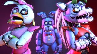 FNAF SFM GLAMROCK CHICA AND ROXANNE WOLF YANDERE FIGHT OVER Rockstar Bonnie