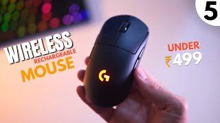 Top 5 Best Wireless Mouse Under 500  Wireless Rechargeable Mouse Under 500 in India 2024