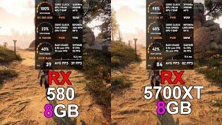 RX 580 8GB vs RX 5700 XT - Test in 10 Games Tested in 2024