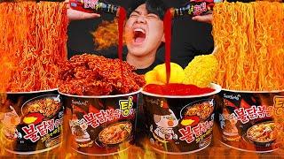 ASMR MUKBANG 불닭볶음면 & 치즈 핫도그 & 양념 치킨먹방 FIRE Noodle & FRIED CHICKEN & CHEESE HOT DOG EATING SOUND