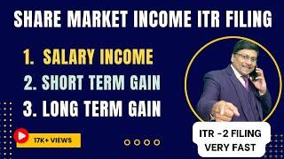 Salary and Capital Gain ITR Filing  ITR 2 Filing Online AY 2024-25  how to file itr 2 ay 2024-25