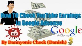 How To Check Youtube Earnings From Google Adsense Account Tutorial