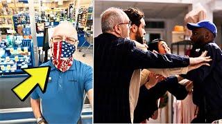 Woman Insults Cashier Wearing US Flag Man’s Reaction Stuns Shoppers