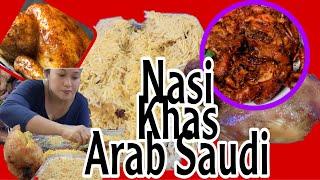 Mukbang nasi khas Arab Saudi ayam panggang ayam bakar 2 ekornasi mandi nasi bukhori