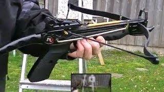 POWER TEST Cobra MX Pistol Crossbow 80lbs self cocking Armex Tomcat