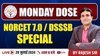 Monday Dose  NORCET 7.0  DSSSB SPECIAL  By Rajesh Sir  Concept RNA  DSSSB  NORCET 7.0