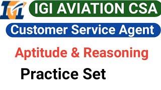 IGI Aviation Customer Service Agent Aptitude & Reasoning  IGI Aviation CSA Questions @Focus 4M